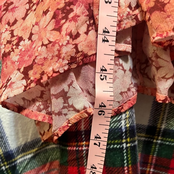 & Other Stories Pink Floral Ruffle Midi Dress Size 8 - Picture 13 of 13